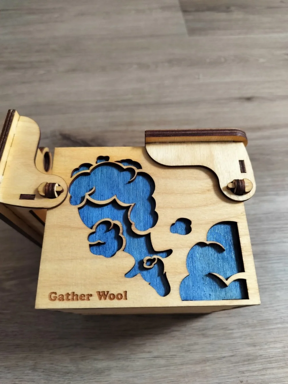 Handcrafted Wooden Wool Story Yarn Box by LemonWood